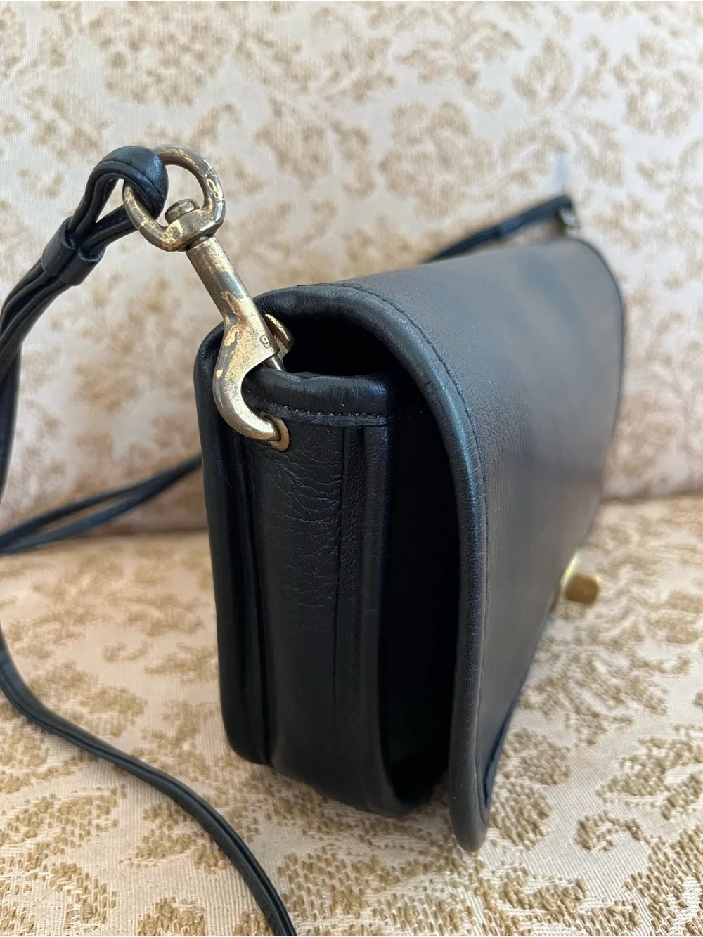 Vintage COACH Mini Clutch 9375 Precreed/Cartouche Black 1970’s New York City